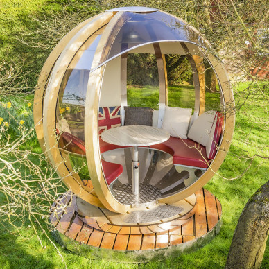 Ornate Garden Rotating Sphere Lounger