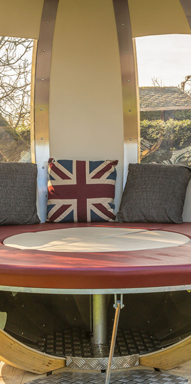 Ornate Garden Rotating Sphere Lounger