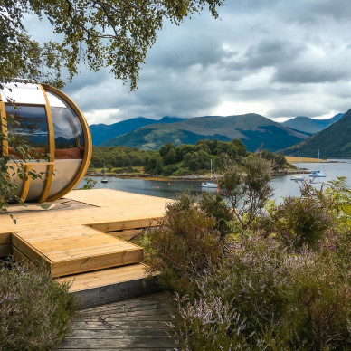 Rotating Garden Pods uninterrupted panoramic views