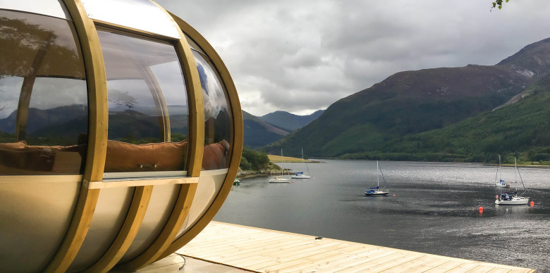 Rotating Garden Pods uninterrupted panoramic views